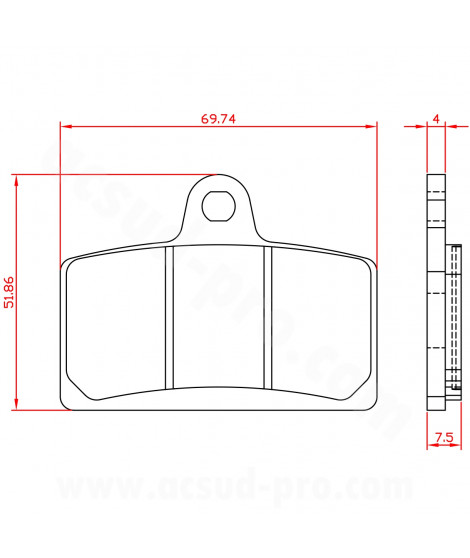 PLAQUETTE DE FREIN MOTO BRENTA ADAPT APRILIA 50 RS4 AV DERBI 125 GPR RACING AV PEUGEOT 50 XR7 AV RIEJU 125 TANGO