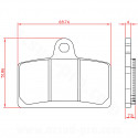 PLAQUETTE DE FREIN MOTO BRENTA ADAPT APRILIA 50 RS4 AV DERBI 125 GPR RACING AV PEUGEOT 50 XR7 AV RIEJU 125 TANGO