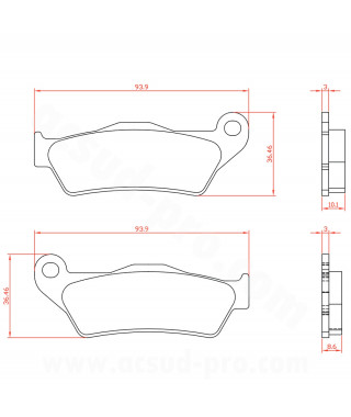 PLAQUETTE DE FREIN MOTO BRENTA ADAPT BMW 850 R GS 1996-2007 AR  1000 S XR 2015 AR 1100 R 1999 AR 1150 R RT 2001-2006 AR 1300 R S