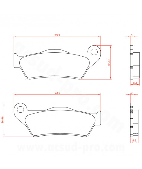 PLAQUETTE DE FREIN MOTO BRENTA ADAPT BMW 850 R GS 1996-2007 AR  1000 S XR 2015 AR 1100 R 1999 AR 1150 R RT 2001-2006 AR 1300 R S