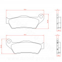 PLAQUETTE DE FREIN MOTO BRENTA ADAPT BMW 850 R GS 1996-2007 AR  1000 S XR 2015 AR 1100 R 1999 AR 1150 R RT 2001-2006 AR 1300 R S