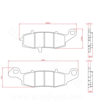 PLAQUETTE DE FREIN MOTO BRENTA ADAPT KAWASAKI 650 ER-6N 2006 650 VERSYS 2007 1100 ZEPHIR 1997 VN 1500 AV SUZUKI GSX 600 F 650
