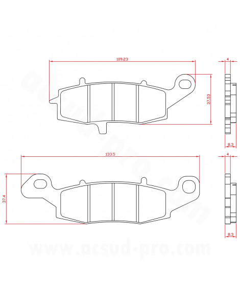 PLAQUETTE DE FREIN MOTO BRENTA ADAPT KAWASAKI 650 ER-6N 2006 650 VERSYS 2007 1100 ZEPHIR 1997 VN 1500 AV SUZUKI GSX 600 F 650