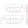 PLAQUETTE DE FREIN MOTO BRENTA ADAPT KAWASAKI 650 ER-6N 2006 650 VERSYS 2007 1100 ZEPHIR 1997 VN 1500 AV SUZUKI GSX 600 F 650
