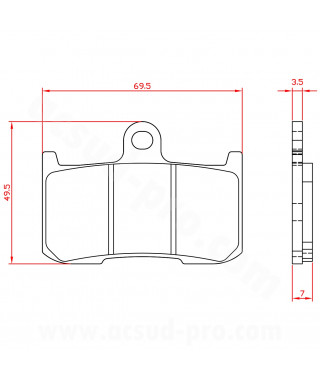 PLAQUETTE DE FREIN MOTO BRENTA ADAPT KAWASAKI ZX9-R NINJA 2002-2003 AV Z 1000 2003-2006 AV TRIUMPH 675 STREET TRIPLE R 2009