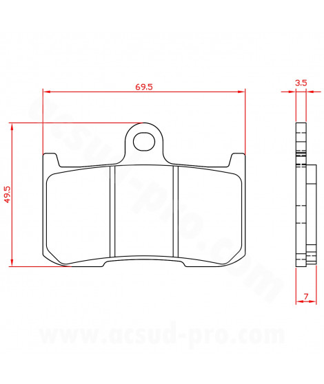 PLAQUETTE DE FREIN MOTO BRENTA ADAPT KAWASAKI ZX9-R NINJA 2002-2003 AV Z 1000 2003-2006 AV TRIUMPH 675 STREET TRIPLE R 2009