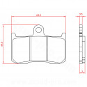 PLAQUETTE DE FREIN MOTO BRENTA ADAPT KAWASAKI ZX9-R NINJA 2002-2003 AV Z 1000 2003-2006 AV TRIUMPH 675 STREET TRIPLE R 2009