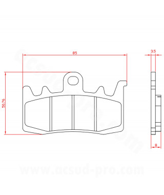 PLAQUETTE DE FREIN MOTO BRENTA ADAPT KYMCO 550 AK 2017-2020 AV BMW 800 F R 2015-2018 AV  1200 GS RT  NINE -T BMW