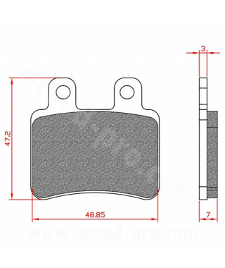 PLAQUETTE DE FREIN MOTO BRENTA ADAPT YAMAHA 50 DT-R  2004-2008 SHERCO 50 2007-2013 DERBI SENDA DRD 50 2005-2011