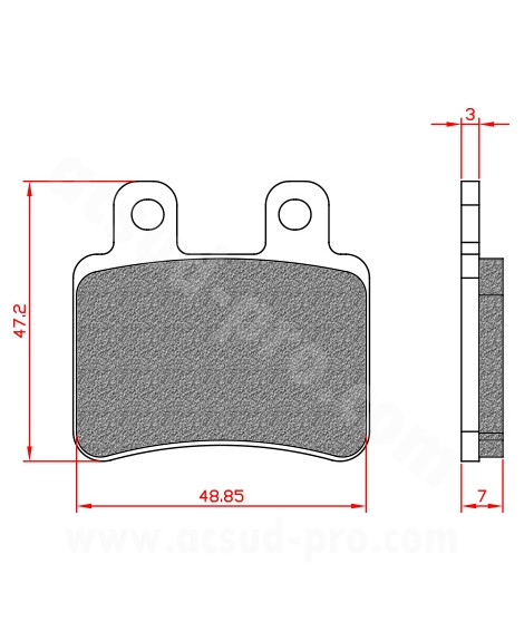 PLAQUETTE DE FREIN MOTO BRENTA ADAPT YAMAHA 50 DT-R  2004-2008 SHERCO 50 2007-2013 DERBI SENDA DRD 50 2005-2011