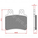 PLAQUETTE DE FREIN MOTO BRENTA ADAPT YAMAHA 50 DT-R  2004-2008 SHERCO 50 2007-2013 DERBI SENDA DRD 50 2005-2011