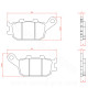 PLAQUETTE DE FREIN MOTO BRENTA ADAPT YAMAHA 700 MT-07 MT-09 MT-10  AR HONDA 600 CB F HORNET 1998-2006