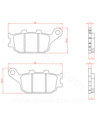 PLAQUETTE DE FREIN MOTO BRENTA ADAPT YAMAHA 700 MT-07 MT-09 MT-10  AR HONDA 600 CB F HORNET 1998-2006