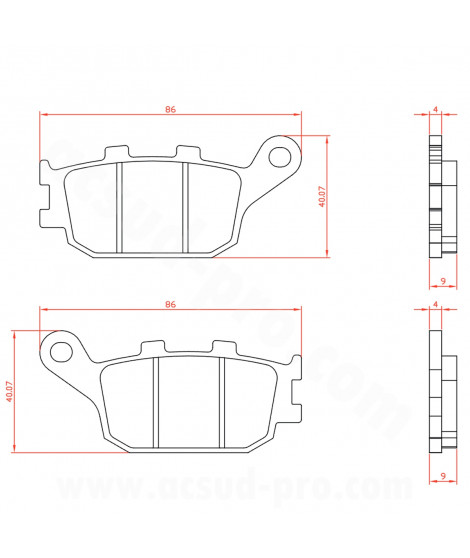 PLAQUETTE DE FREIN MOTO BRENTA ADAPT YAMAHA 700 MT-07 MT-09 MT-10  AR HONDA 600 CB F HORNET 1998-2006
