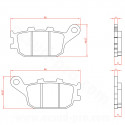 PLAQUETTE DE FREIN MOTO BRENTA ADAPT YAMAHA 700 MT-07 MT-09 MT-10  AR HONDA 600 CB F HORNET 1998-2006