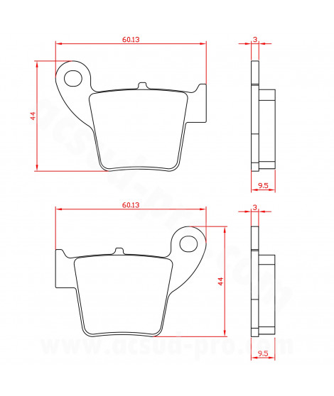 PLAQUETTE DE FREIN MOTO BRENTA FANTIC 50-125-250CC CABALLERO - COMPETITON - PERFORMANCE VALENTI RACING 50-125CC
