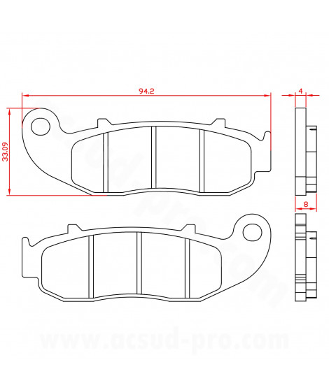 PLAQUETTE DE FREIN MOTO BRENTA FANTIC 50-125-250CC CABALLERO PERFORMANCE COMPETITION VENT MOTO 50CC  BAJA
