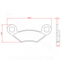 PLAQUETTE DE FREIN QUAD BRENTA ADAPT POLARIS SPORTSMAN 500 HO 570 RANGER RZR EFI SPORTSMAN 800 RANGER 800 RZR EFI