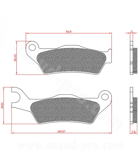 PLAQUETTE DE FREIN SCOOT BRENTA ADAPT PIAGGIO AVANT TYPHOON 2018- APRILIA SR MOTARD 2018