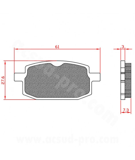 PLAQUETTE DE FREIN SCOOT BRENTA ADAPT TNT MOTOR ROMA PEUGEOT V-CLIC MBK BOOSTER 100 GY6 50cc X-POWER 50  YAMAHA DTR 50 TZR 50