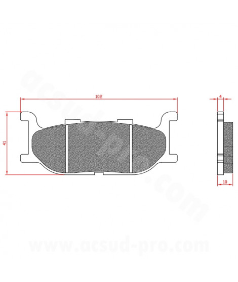 PLAQUETTE DE FREIN SCOOT BRENTA ADAPT YAMAHA 400 MAJESTY 2004 AV 500 TMAX 2001-2003 AV MBK 400 SKYLINER 2004