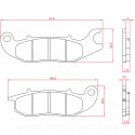 PLAQUETTE DE FREIN SCOOTER MOTO  BRENTA ADAPT SCOOTER ELECTRIQUE NIU N-SPORT RIEJU RS2 HONDA CBF 125CC AV