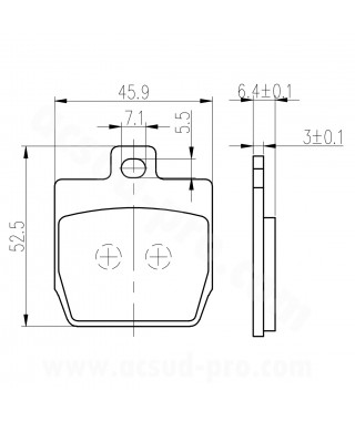 PLAQUETTE DE FREIN SCOOTER TNT ORIGINAL ADAPT MBK 50 STUNT 2000 AV NITRO AR 1997-2003 AR YAMAHA 50 SLIDER 2000 AV AEROX