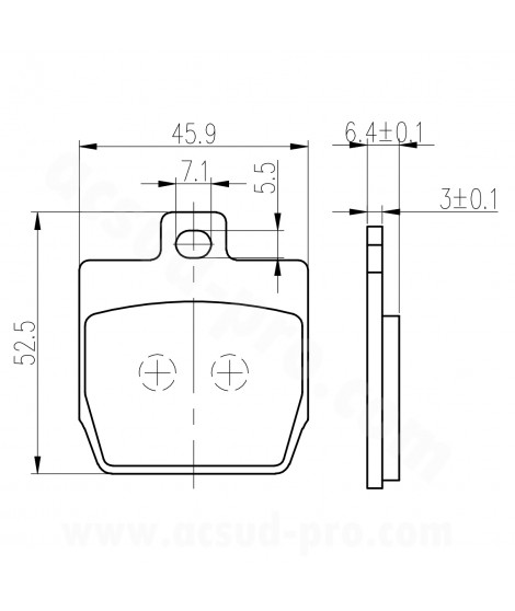 PLAQUETTE DE FREIN SCOOTER TNT ORIGINAL ADAPT MBK 50 STUNT 2000 AV NITRO AR 1997-2003 AR YAMAHA 50 SLIDER 2000 AV AEROX