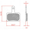 PLAQUETTE DE FREIN VELO BRENTA E-BIKESEMI METAL COMPATIBLE SHIMANO DEORE M515M525M495M475M465M486 TEKTRO AURIGA (LA PAIRE)