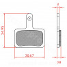 PLAQUETTE DE FREIN VELO BRENTA E-BIKESEMI METAL COMPATIBLE SHIMANO DEORE M515M525M495M475M465M486 TEKTRO AURIGA (LA PAIRE)