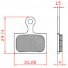 PLAQUETTE DE FREIN VELO BRENTA ORGANIQUE COMPATIBLE SHIMANO DURA-ACE R9170 ULTEGRA R8070 TIAGRA R4770 RS805 RS505 RS405 RS305