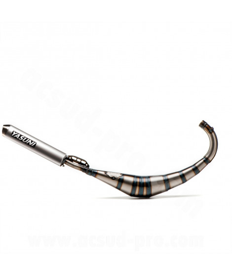 POT D'ECHAPPEMENT YASUNI PASSAGE BAS R2 SILENCIEUX MAX  ALU BROSSE ADAPT DERBI  SENDA - BETA RR-T - PEUGEOT XP6 - RIEJU MRT