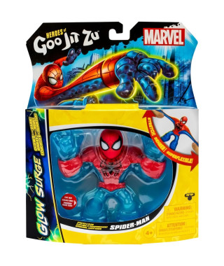 Spiderman Glow Surge 11cm - HERoeS OF GOO JIT ZU - MARVEL - Figurine lumineuse et extensible