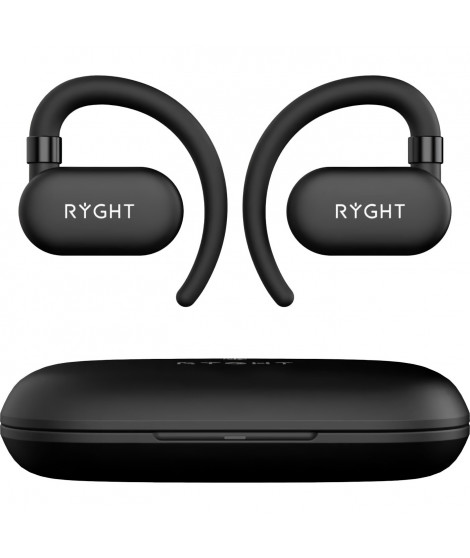 Ecouteurs sans fil extra auriculaires - Bluetooth 5.4 - RYGHT - Open - Noir