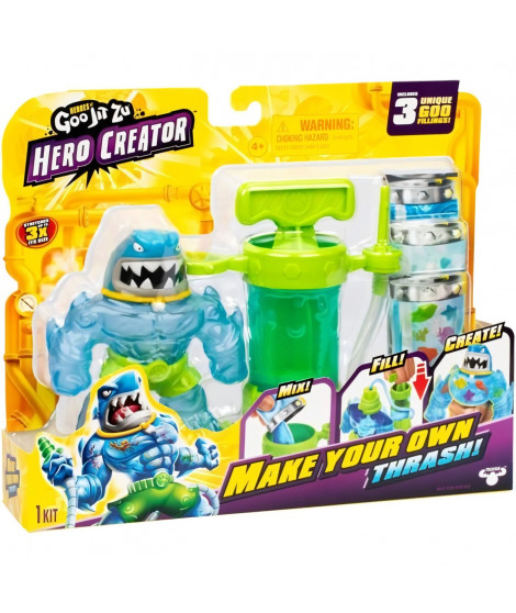 Figurine Hero Creator Thrash 11cm - HERoeS OF GOO JIT ZU - Kit de création de texture personnalisée