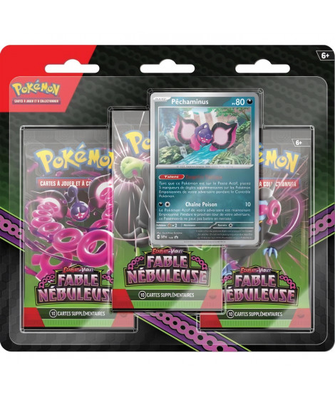 Pokémon EV65 : 3 Pack Carte promo Pechaminus