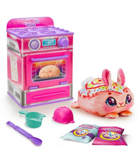 Fabrique a Pâtisserie Rose - MOOSE TOYS - COOKEEZ MAKERY - Four interactif, peluche parfumée et accessoires