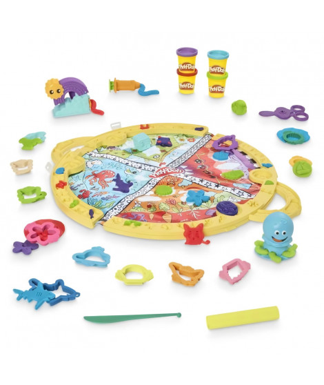 Play-Doh Tapis de voyage, coffret Découverte avec pâte a modeler