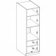 Colonne four micro-ondes - MODENA - 60 cm - 2 portes - Chene artisan et noir mat - CUISINIER