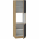 Colonne four - MODENA - 60 cm - 2 portes - Chene artisan et noir mat - CUISINIER