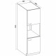 Colonne four - MODENA - 60 cm - 2 portes - Chene artisan et noir mat - CUISINIER