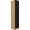 Colonne - MODENA - 40 cm - 2 portes - Chene artisan et noir mat - CUISINIER