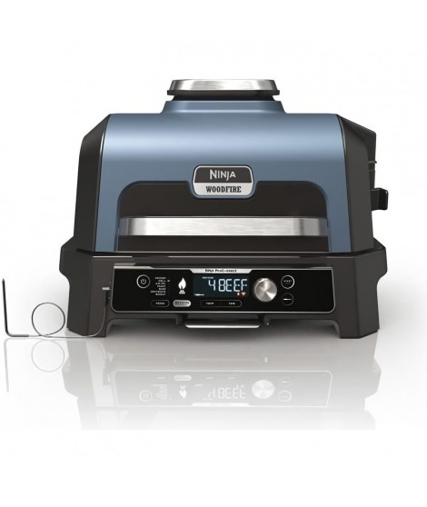 Barbecue électrique avec fumoir et thermosonde - NINJA - Woodfire Pro Connect XL - OG901EU - Granulés Woodfire