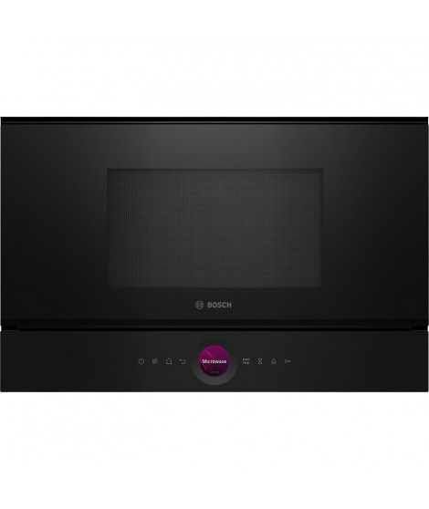 Micro-ondes simple Encastrable - BOSCH SER8 - BFL7221B1 Noir - Vol four: 21l - 1 mode de cuisson - H382xL594xP318mm