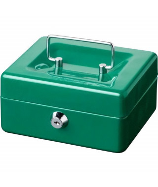 Caissette a monnaie - BURG WACHTER - Money 5015 Green - Ouverture a clé, acier vert