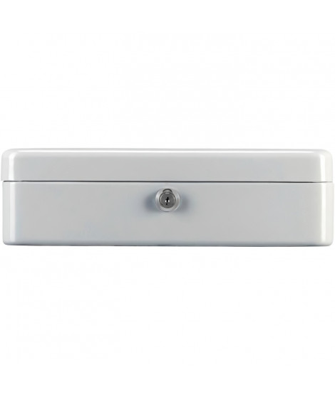 Caissette a monnaie - BURG WACHTER - Money 5030 Light Grey - Ouverture a clé, acier gris clair