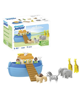 PLAYMOBIL 71681 Arche de Noé transportable - Junior - Comprend un bateau flottant - Des 1 an