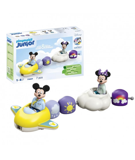 PLAYMOBIL 71697 Train des nuages de Mickey et Minnie - Disney - Comprend Minnie, Mickey et un avion-train-nuage - Des 1 an