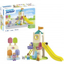 PLAYMOBIL Junior 71703 Aire de jeux avec toboggan géant Comprend cinq personnages, un toboggan et des accessoires - Des 1 an