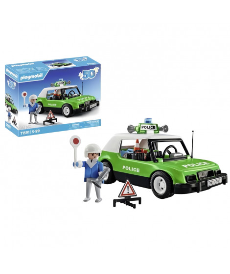 PLAYMOBIL 71591  Voiture de police collector  - édition spéciale anniversaire Playmobil - Des 5 ans
